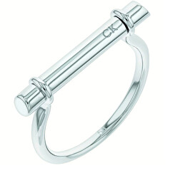 Minimalistický ocelový prsten Elongated Linear 35000022