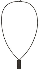 Moderní černý náhrdelník z oceli Iconic Id 35000059