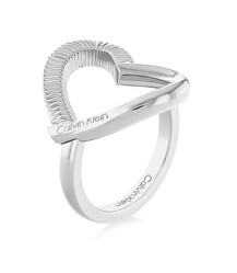Romantikus acél gyűrű Heart 35000439