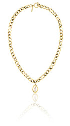 Slušivý pozlacený náhrdelník Edgy Pearls 35000560