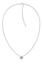 Nadčasový ocelový náhrdelník Twiste Bezel Solitaire 35000769