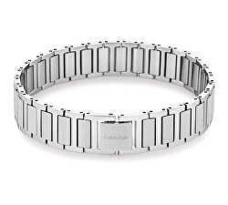 Bracciale robusto in acciaio da uomo Structured Links 35100031