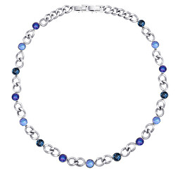 Elegantní náhrdelník s krystaly Solara 12295.BLU.E