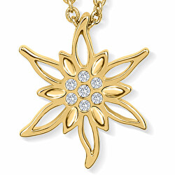 Elegantní pozlacený náhrdelník Protěž s krystaly 30075.CRY.G
