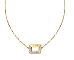 Elegante vergoldete Halskette mit Kristallen 30525.EG