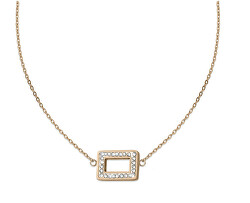 Elegante collana placcata in oro con cristalli 30525.ERG