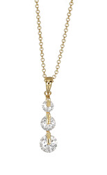 Elegante vergoldete Halskette mit Kristallen Mood 32242.G