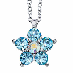 Hravý náhrdelník s krystaly Party Flower 30545.AQU.R