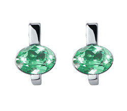 Módní náušnice se zeleným krystalem Simply 42204.CHR.R