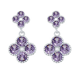 Orecchini con fiori viola 42289.VIO.R