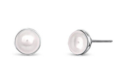 Něžné náušnice s perlou Half Pearl Mini 4607.WHI.R