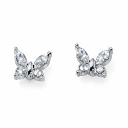 Schicke Ohrringe mit Kristallen Schmetterlinge 40519.R