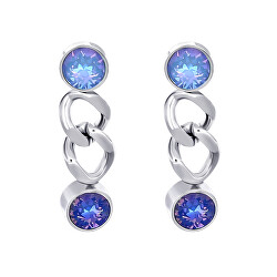 Eleganti orecchini con cristalli celesti 42295.BLU.E
