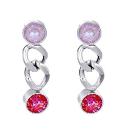 Eleganti orecchini con cristalli rosa 42295.PIN.E