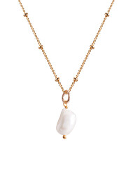 Něžný pozlacený náhrdelník s pravou perlou Sea