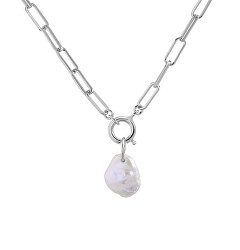 Stylový náhrdelník s pravou perlou Sea Chunky