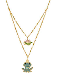 Dvojitý pozlacený náhrdelník Žabí princ NS00047YZCL-157.CS