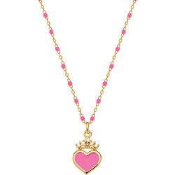 Něžný pozlacený náhrdelník Disney Princess NS00057YL-157.CS