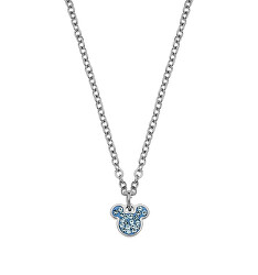 Půvabný ocelový náhrdelník Mickey and Minnie Mouse N600581RQL-B.CS (řetízek, přívěsek)