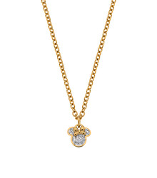 Pôvabný oceľový náhrdelník Mickey and Minnie Mouse N600582YRWL-B.CS (retiazka, prívesok)