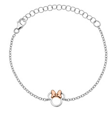 Schickes Bicolor Silberarmband Minnie Mouse BS00027TL-55