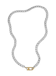 Nadčasový ocelový bicolor náhrdelník DX1343040