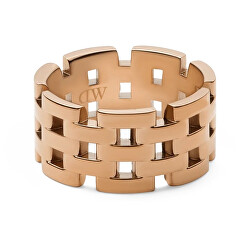Designový bronzový prsten z oceli 5-Link DW0040097