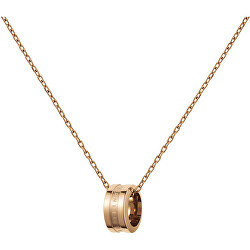 Fashion bronzový náhrdelník s kruhovým přívěskem Elan DW00400158