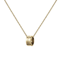 Fashion pozlacený náhrdelník s kruhovým přívěskem Elan DW00400515