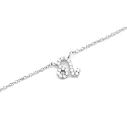 Nadčasový ocelový náhrdelník znamení Lev Crystal Zodiac DW00400947