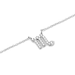 Nestárnoucí ocelový náhrdelník znamení Štír Crystal Zodiac DW00400950