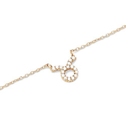 Něžný pozlacený náhrdelník znamení Býk Crystal Zodiac DW00400920