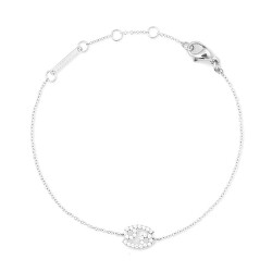 Ocelový řetízkový náramek znamení Rak Crystal Zodiac DW00400934
