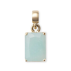 Okouzlující pozlacený přívěsek s amazonitem Charms DW00401473