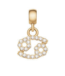 Pozlacený přívěsek s krystaly Rak Crystal Zodiac DW00400757