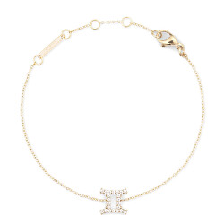 Pozlacený řetízkový náramek znamení Blíženci Crystal Zodiac DW00400909