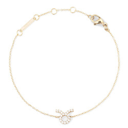 Pozlacený řetízkový náramek znamení Býk Crystal Zodiac DW00400908
