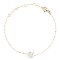 Pozlacený řetízkový náramek znamení Rak Crystal Zodiac DW00400910