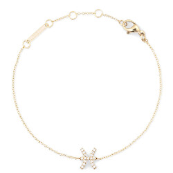 Pozlacený řetízkový náramek znamení Ryby Crystal Zodiac DW00400918