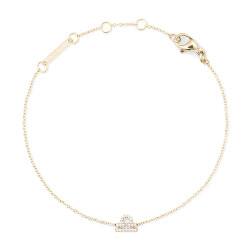 Pozlacený řetízkový náramek znamení Váhy Crystal Zodiac DW00400913