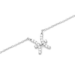 Slušivý ocelový náhrdelník znamení Ryby Crystal Zodiac DW00400954