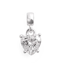 Stříbrný přívěsek s čirým srdíčkem Charms DW00401049