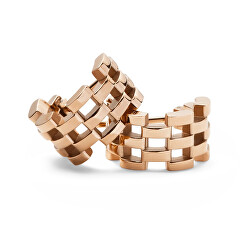 Stylové bronzové náušnice 5-Link DW00400960