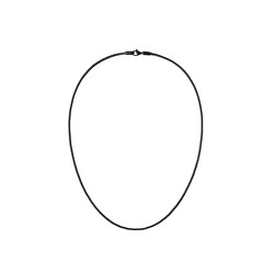 Stylový černý náhrdelník z oceli Tide Mesh DW00401105
