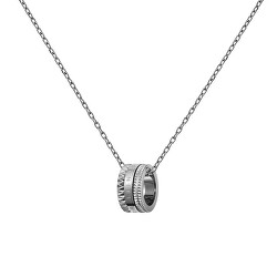 Štýlový oceľový náhrdelník s kruhovým príveskom Elevation DW00400195
