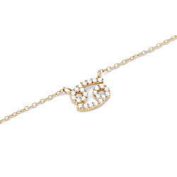 Stylový pozlacený náhrdelník znamení Rak Crystal Zodiac DW00400922