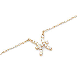 Stylový pozlacený náhrdelník znamení Ryby Crystal Zodiac DW00400930