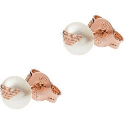 Elegantné perlové náušnice s logom EG3491221