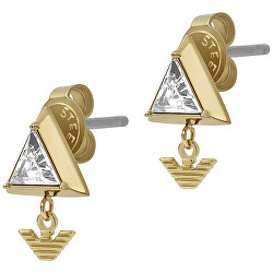 Eleganti orecchini placcati in oro con cristalli EGS2900710