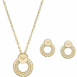 Originální pozlacený set šperků EGS2972SET (náhrdelník, náušnice)